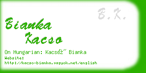 bianka kacso business card